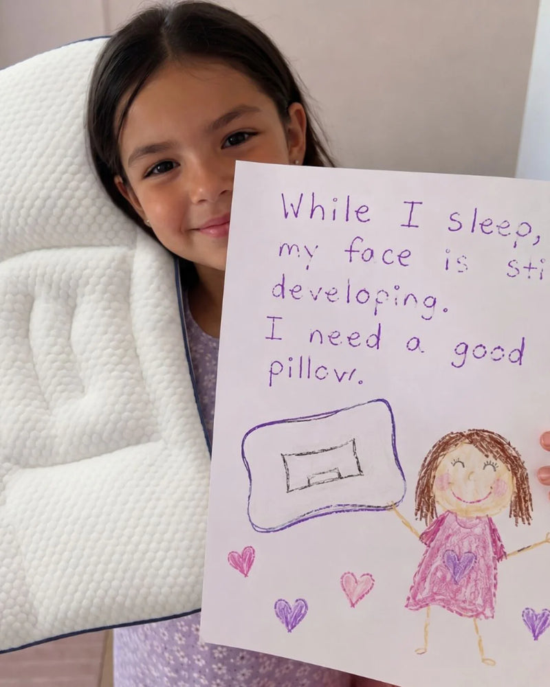 Child sleeping with ukola pillow